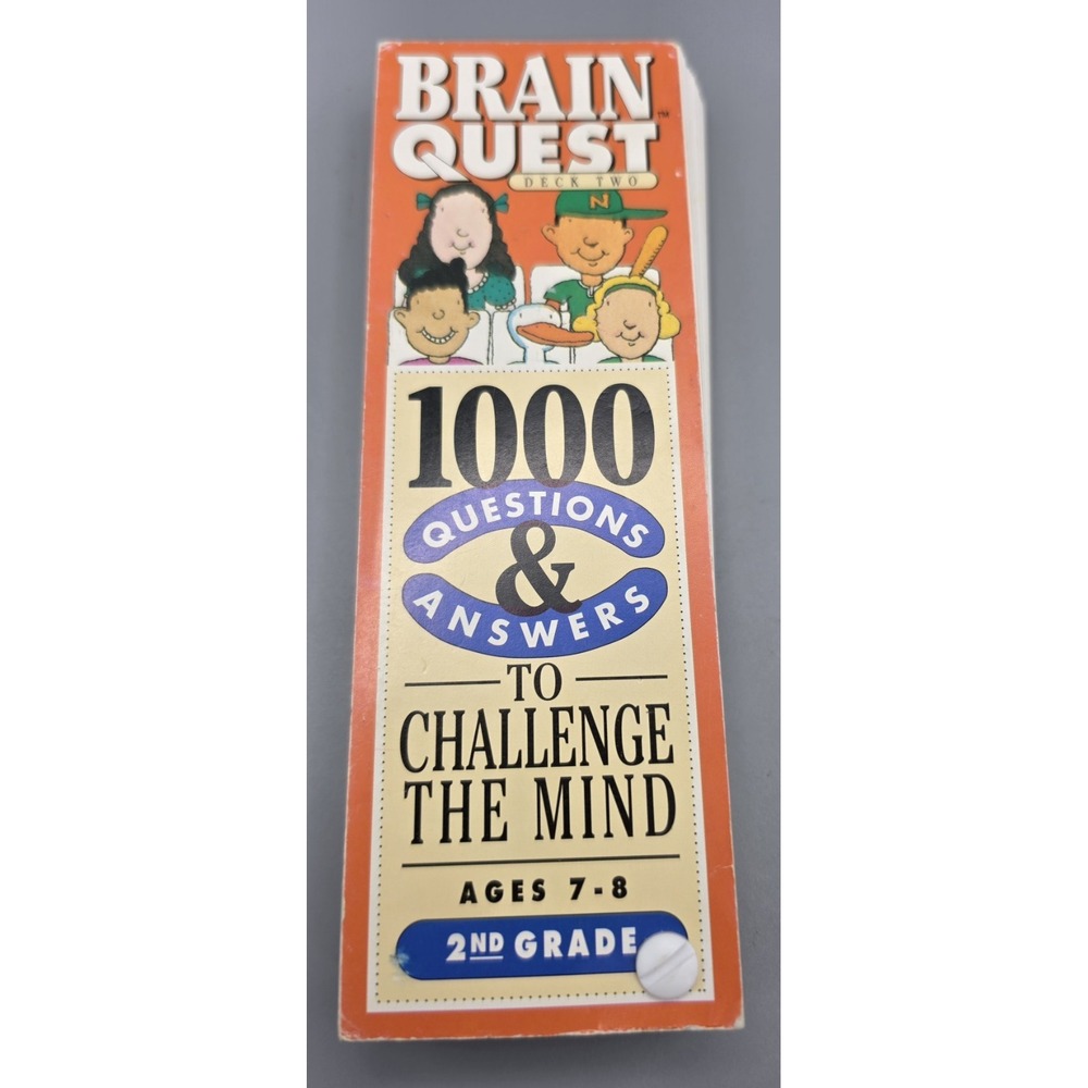 Vintage Brain Quest Deck Two 2nd Grade Ages 7-8 1000 Questions & Answers Workman